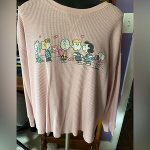 Torrid peanuts waffle knot crop shirt